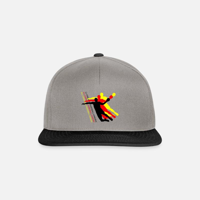 Handball Deutschland Torwurf - Snapback Cap - Graphit/Schwarz