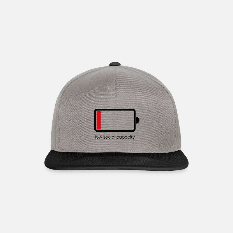 faible capacité sociale - Casquette snapback - gris graphite/noir