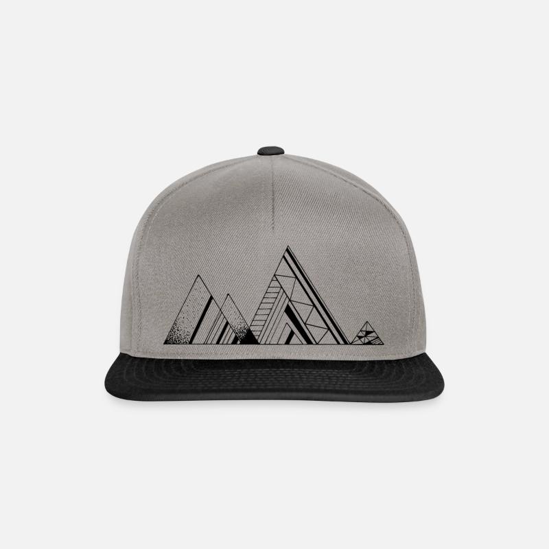 montagnes de triangle - Casquette snapback - gris graphite/noir