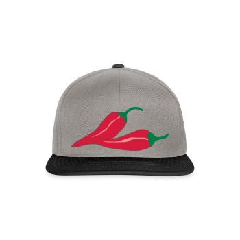 pepper chili - Snapback Cap - graphite/black - Front