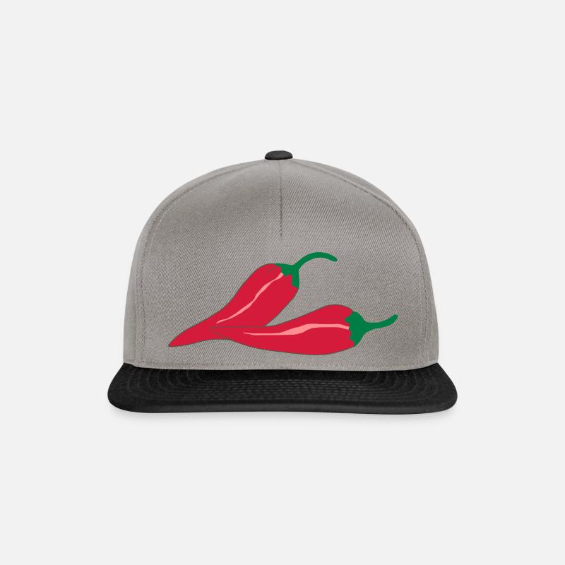 piment chili - Casquette snapback - gris graphite/noir