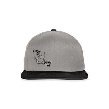 Happy dog, happy me - Snapback Cap - graphite/black - Front