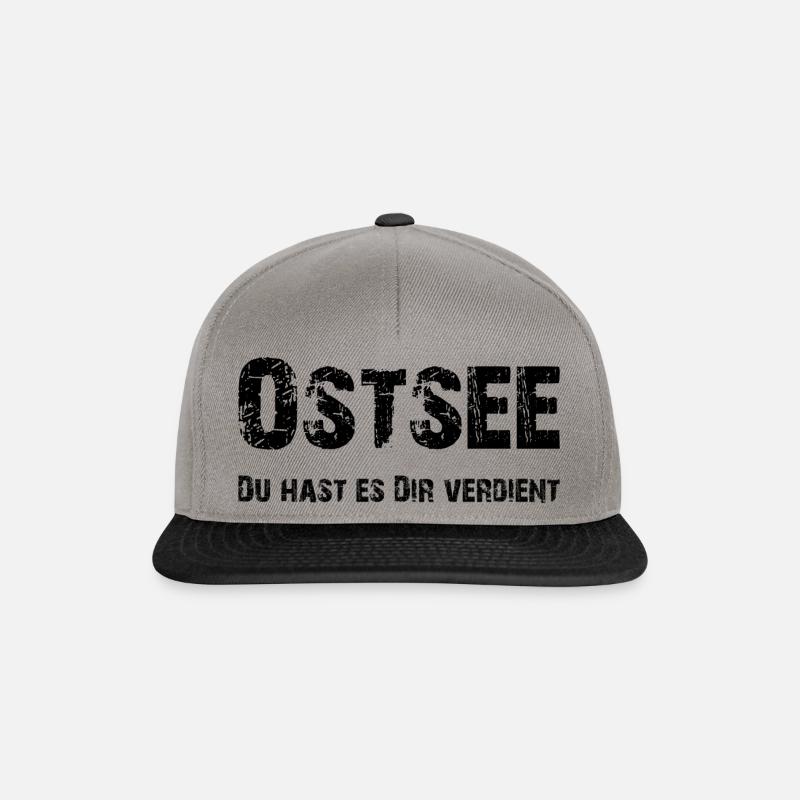 Ostsee - Du hast es Dir verdient - Snapback Cap - Graphit/Schwarz