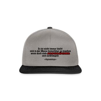 Spruch-Zitate-Coole Sprüche - Snapback Cap - Graphit/Schwarz - Vorne