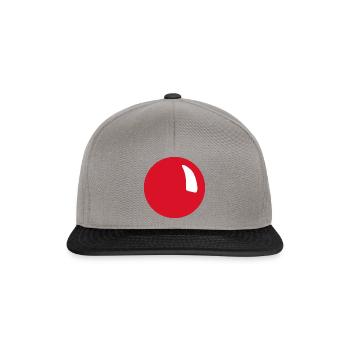 Nez rouge chewing-gum Rudolf point rouge clown - Casquette snapback - gris graphite/noir - Devant