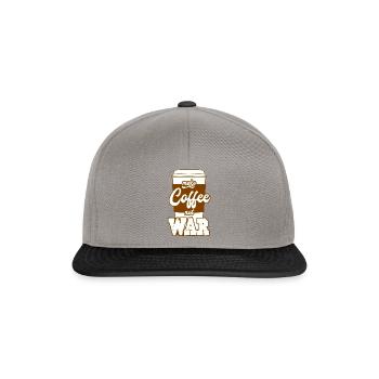 Faire du café au lieu de la guerre - Casquette snapback - gris graphite/noir - Devant