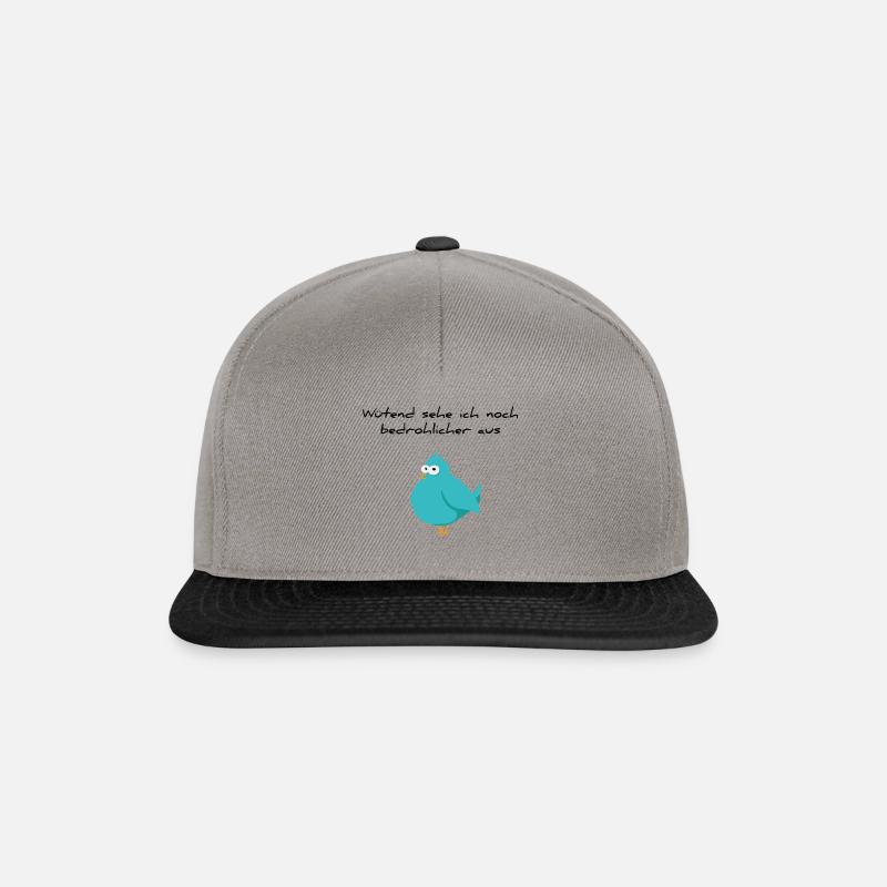 Wütend sehe ich noch bedrohlicher aus - Snapback Cap - Graphit/Schwarz