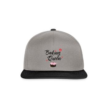 Cuisson de la reine pâtisserie gâteau idée gâteau cadeau - Casquette snapback - gris graphite/noir - Devant