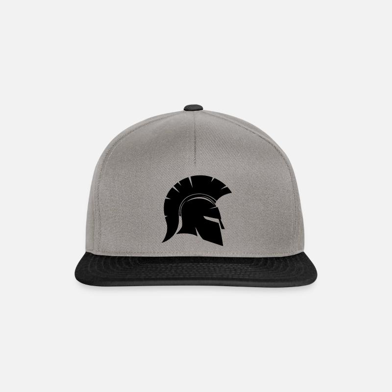 Spartanischer Gladiatorenhelm - Snapback Cap - Graphit/Schwarz