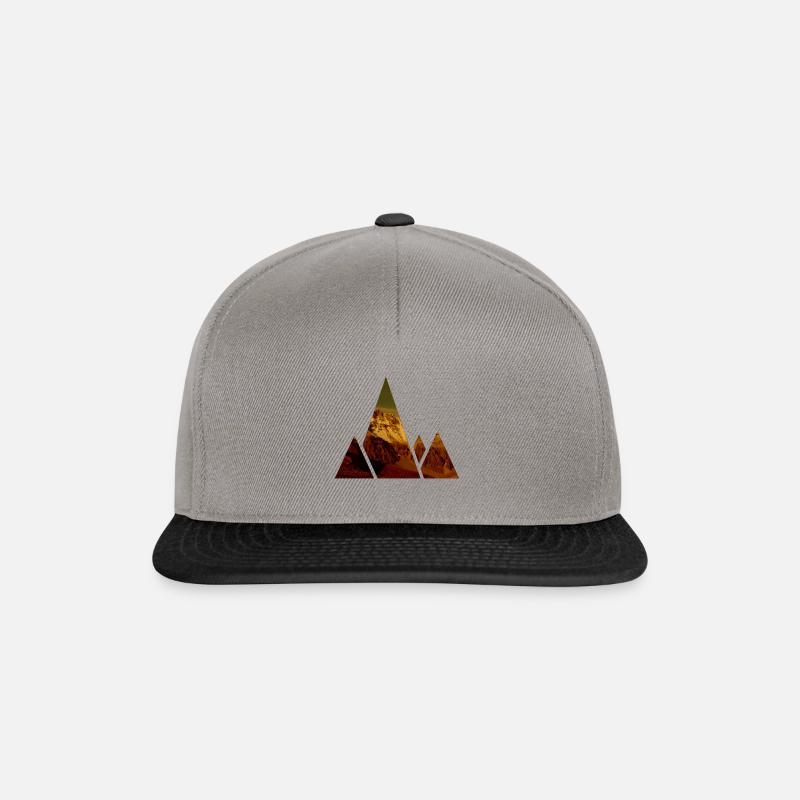 Berge - Snapback Cap - Graphit/Schwarz