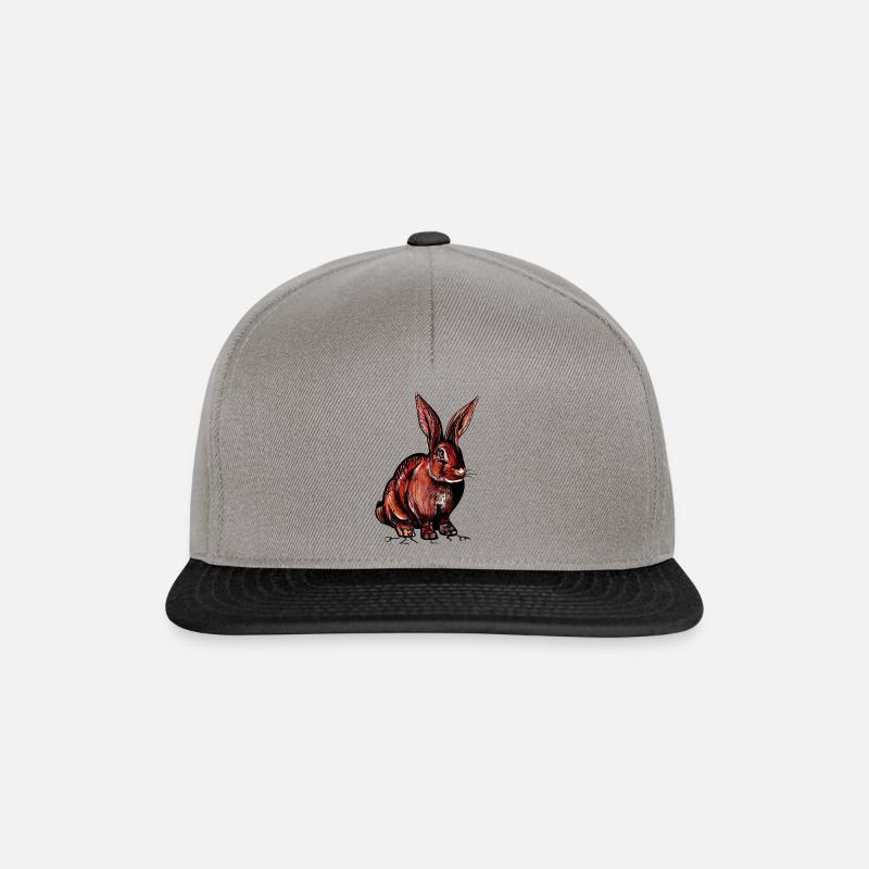 Kaninchen - Snapback Cap - Graphit/Schwarz