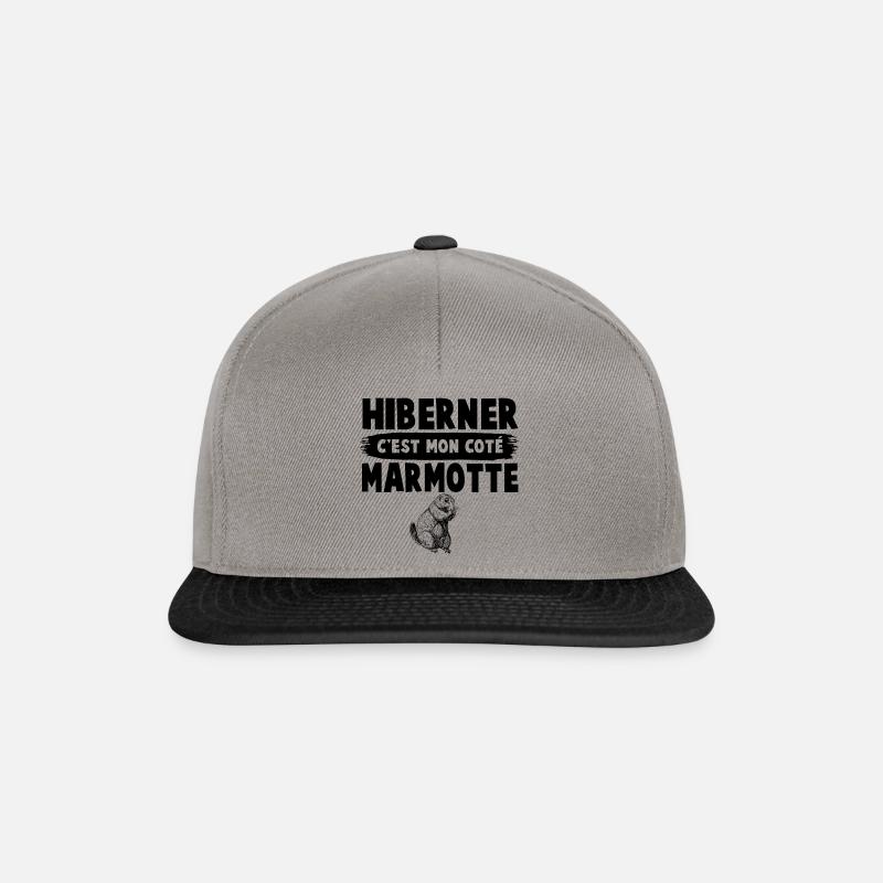 MARMOTTE - Casquette snapback - gris graphite/noir
