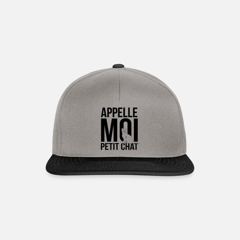 APPELLE MOI PETIT CHAT - Casquette snapback - gris graphite/noir