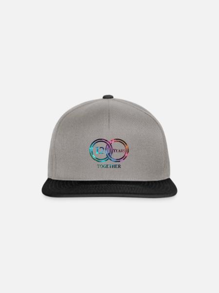 12 Years together - Snapback Cap - Graphit/Schwarz