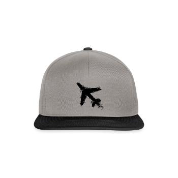 Pilot Flugzeug - Snapback Cap - Graphit/Schwarz - Vorne