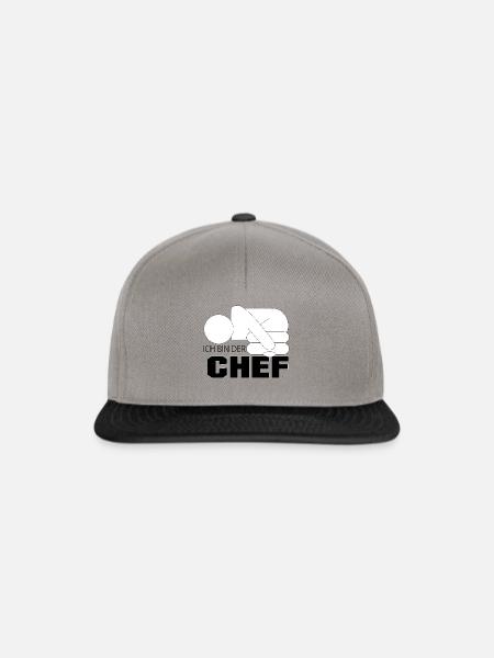 ich bin CHEF - Snapback Cap - Graphit/Schwarz