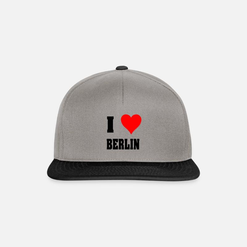 I love Berlin - Snapback Cap - Graphit/Schwarz