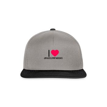 I Love bachelorette party - Snapback Cap - graphite/black - Front