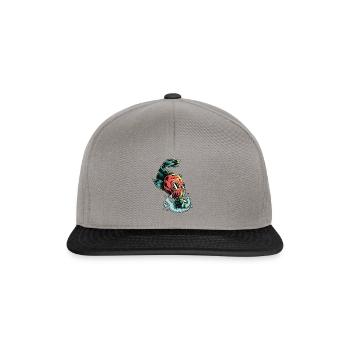 Masque à gaz - Casquette snapback - gris graphite/noir - Devant