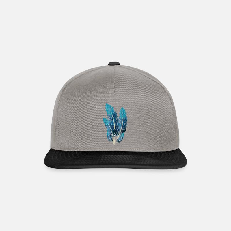 Dots Federn - Snapback Cap - Graphit/Schwarz