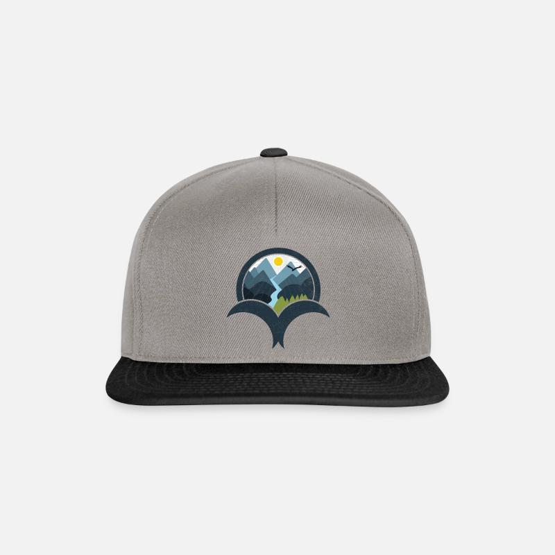 Rivière de la nature - Casquette snapback - gris graphite/noir