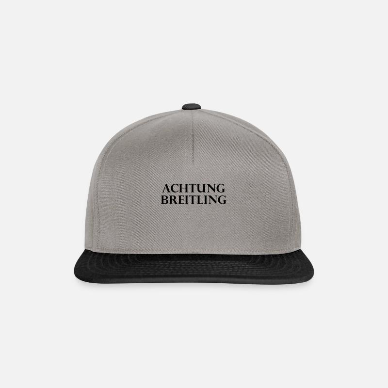 Achtung Breitling - Snapback Cap - Graphit/Schwarz