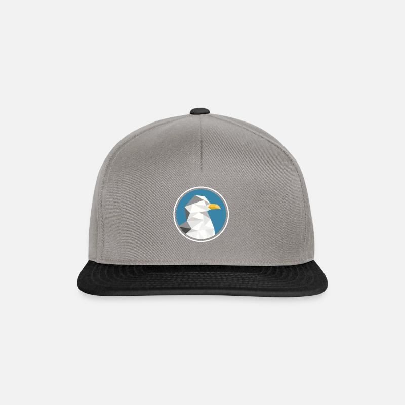 Möwe Mosaik Silhouette Tier - Snapback Cap - Graphit/Schwarz