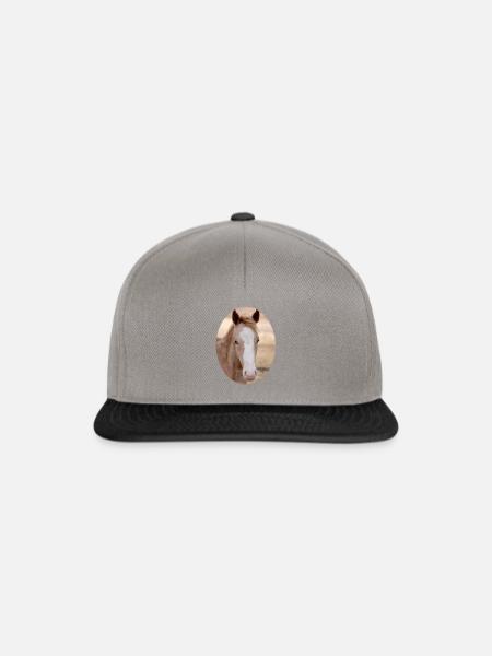 junges Pferd Fohlen - Snapback Cap - Graphit/Schwarz
