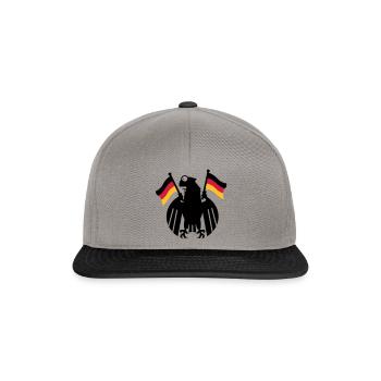 Héraldique Eagle Cartoon / Dessin animé allemand Eagle (3c) - Casquette snapback - gris graphite/noir - Devant