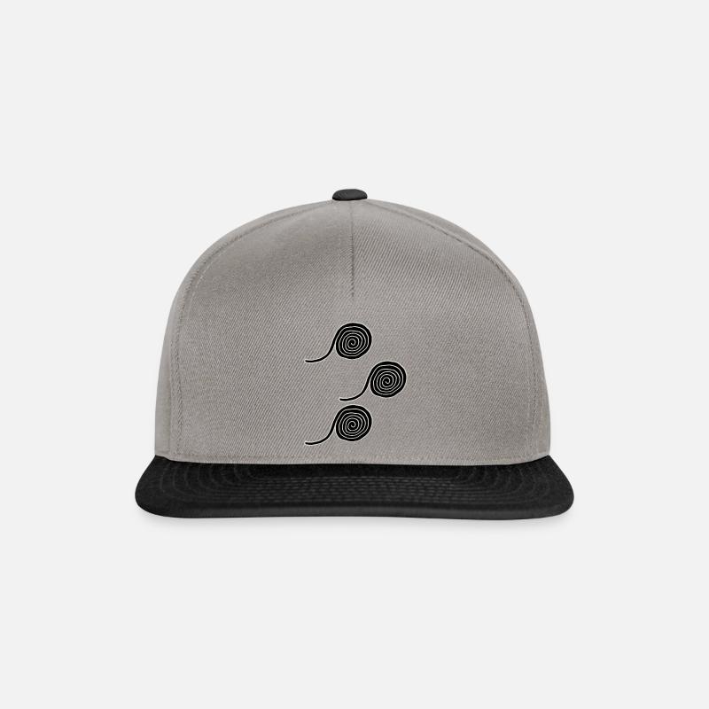 Lakritzschnecken, Geschenkidee - Snapback Cap - Graphit/Schwarz
