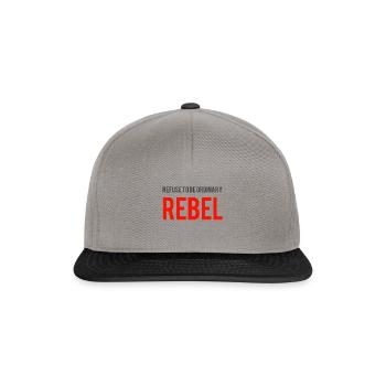 REBEL - Snapback Cap - graphite/black - Front