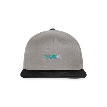 Surf Surfing Surfen Surfer Surferin - Snapback Cap - Graphit/Schwarz - Vorne