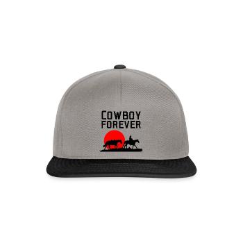 Cowboy forever western style - Snapback Cap - graphite/black - Front