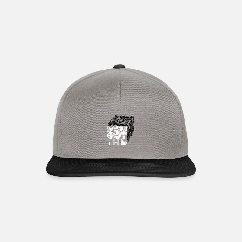 "You got this" en 3D cube, noir et blanc - Casquette snapback - gris graphite/noir