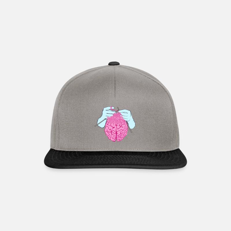 Construction du cerveau - Casquette snapback - gris graphite/noir