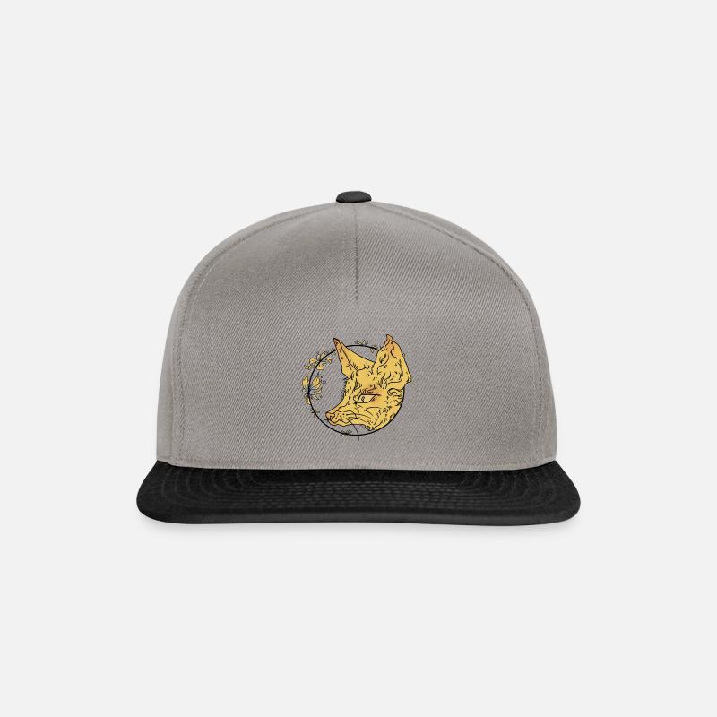 Renard mignon du désert - Casquette snapback - gris graphite/noir
