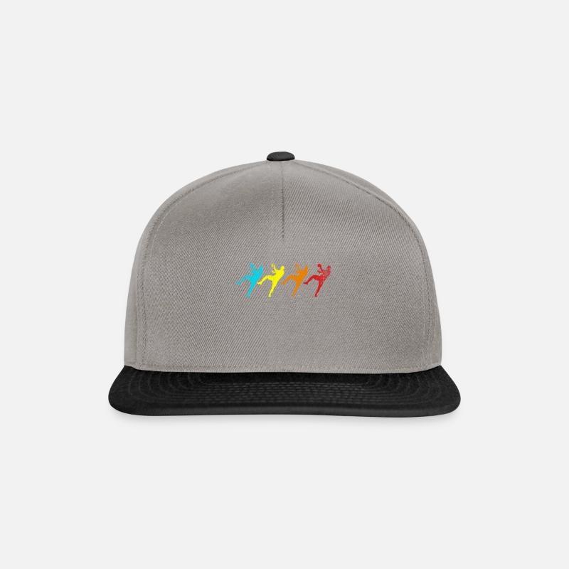 Handball Handballer Retro Geschenk Mannschaft Team - Snapback Cap - Graphit/Schwarz
