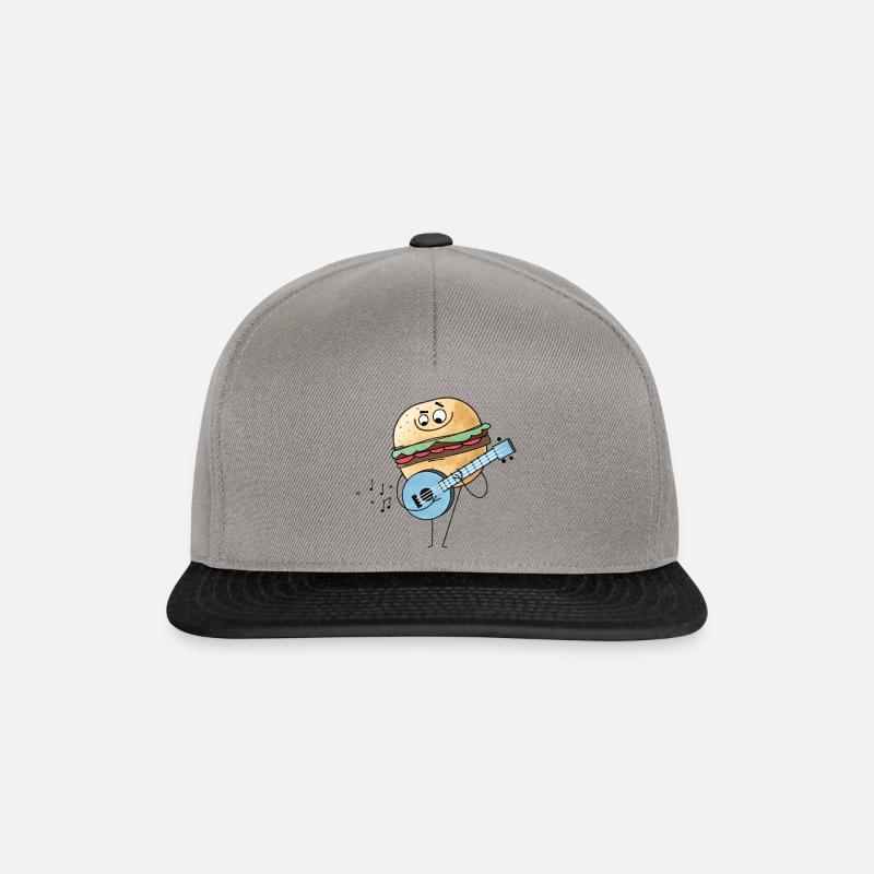 Burger banjo - Casquette snapback - gris graphite/noir