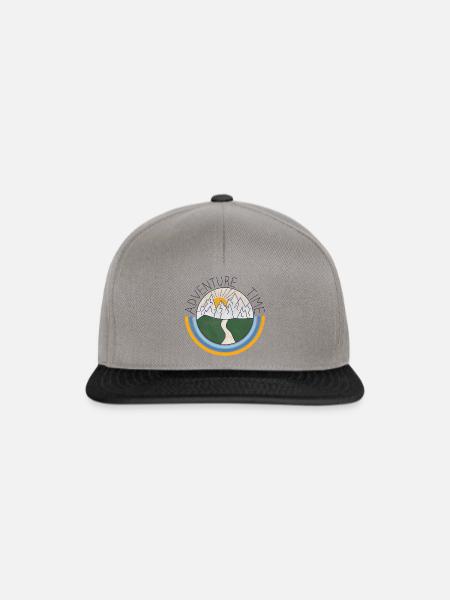 Adventure Time Print - Snapback Cap - Graphit/Schwarz