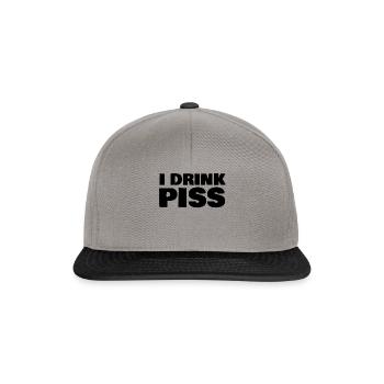 i drink piss - Snapback Cap - Graphit/Schwarz - Vorne