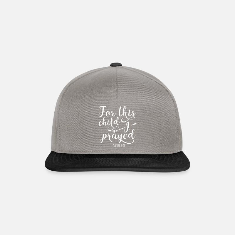 1 Samuel 127 for dette barn - Snapback Cap - grafitgrå/sort
