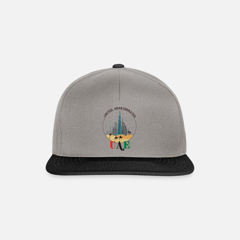 Émirats Arabes Unis Burj Khalifa Désert Du - Casquette snapback - gris graphite/noir