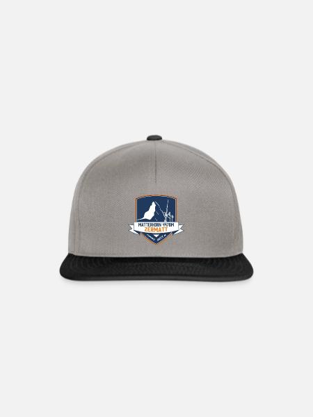 Zermatt Metterhorn Ecusson - Snapback Cap - Graphit/Schwarz