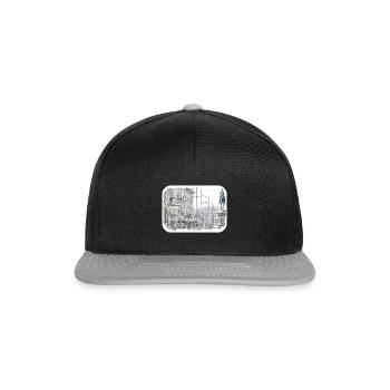 Vienne Autriche Aquarelle Esquisse Peinture - Casquette snapback - noir/gris - Devant