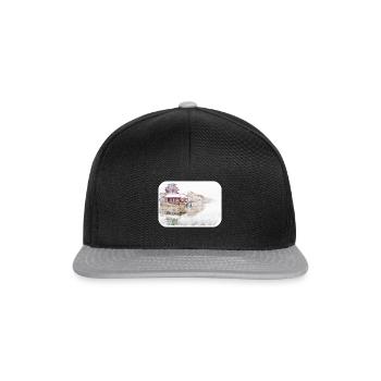 Peking Wahrzeichen Aquarell Skizze Farbe Zeichnung - Snapback Cap - Schwarz/Grau - Vorne