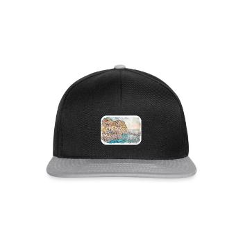 Carthagène Colombie Aquarelle Esquisse Dessinée Illustr - Casquette snapback - noir/gris - Devant