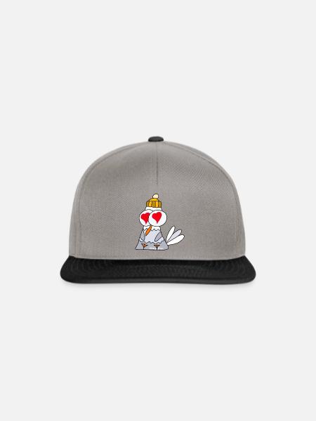 Möwe Xiao liebt - Snapback Cap - Graphit/Schwarz