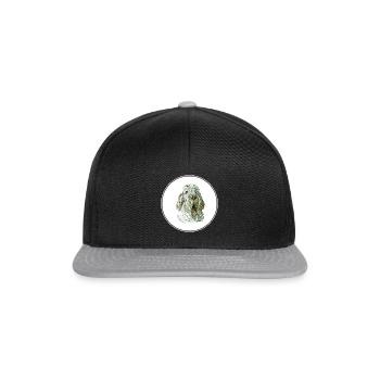 Spinone Italiano Purebred Dog Watercolor Illustrat - Snapback Cap - black/grey - Front