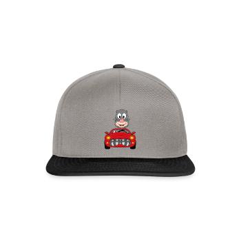 MAULWURF - CABRIO - AUTO - TIER - TIERISCH - FUN - Snapback Cap - Graphit/Schwarz - Vorne