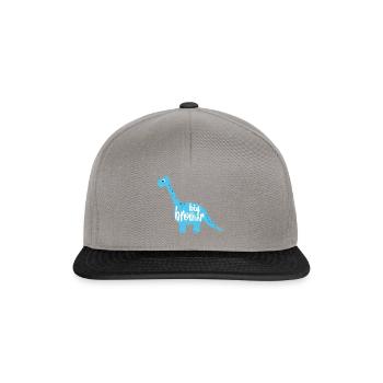 Dino Dinosaurier Langhals blau big brother - Snapback Cap - Graphit/Schwarz - Vorne